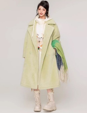 쿠폰불가 [30%할인] 2024 new fashion trend 홍콩백화점 프리미엄 수입 신상 여성 고급 벨벳 코트 누빔 안감 패딩과 감각적인 디자인으로 따듯하면서도 스타일리시하게~ 한정 소량입고 서두르세요! 연두, 핑크 2 COLOR (S~XL)